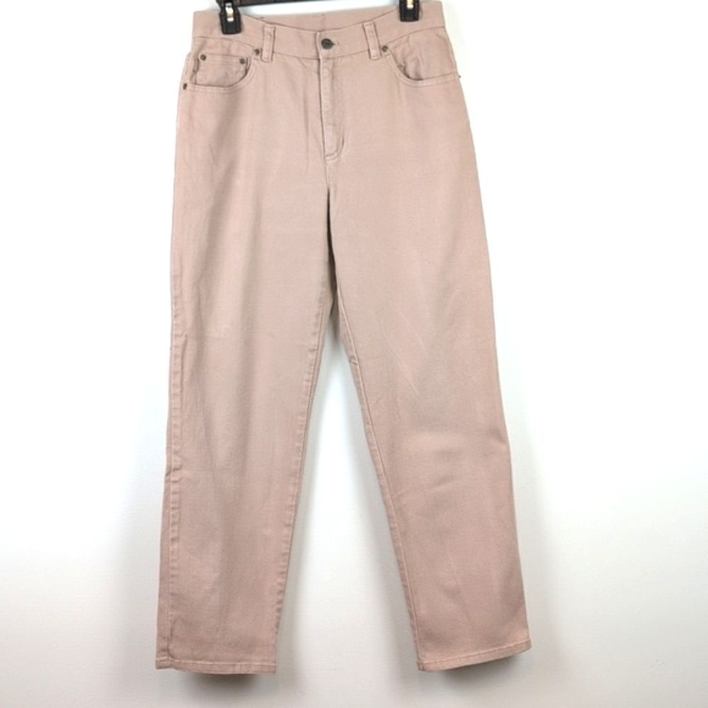 Ralph Lauren Tan Lauren Jeans Co High-Waisted Jean Straight Leg Pants Size 10P